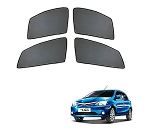 Kozdiko Half Magnetic Car Sunshades Black Colour for Toyota Etios Liva