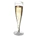 Party Essentials Supplies One Piece 5-Ounce Disposable Plastic Champagne Flutes/Wine Glasses/Party Cups, 10-Count, Clear