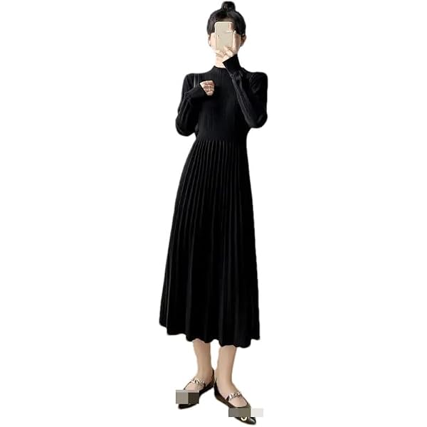 Long Sweater Dress for Women A-Line Swing Casual Knitted Slim Long Sleeve  Femal Clothing B S at Amazon Women's Clothing store