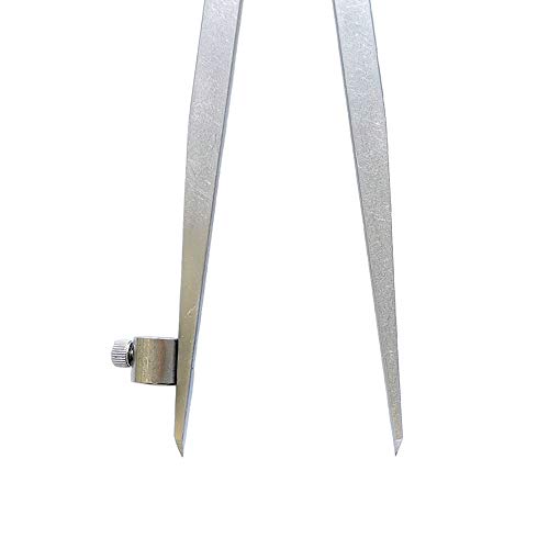 ZLKSKER 8" Precision Spring Wing Divider/Scriber with Pencil Holder, Steel Pencil Compass, Flat Leg Divider - Thumbnail 2
