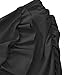 DUSISHIDAN Womens Swim Skirt, Ruffle Skirted Bottoms with Panty, Black Skort Swimsuits,Size XL