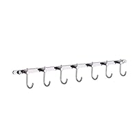 LRW Creative 7 Hook Copper Solid Clothes Hook Bathroom Coat Hook Hook Hook Hardware Pendant (Color : Silver)