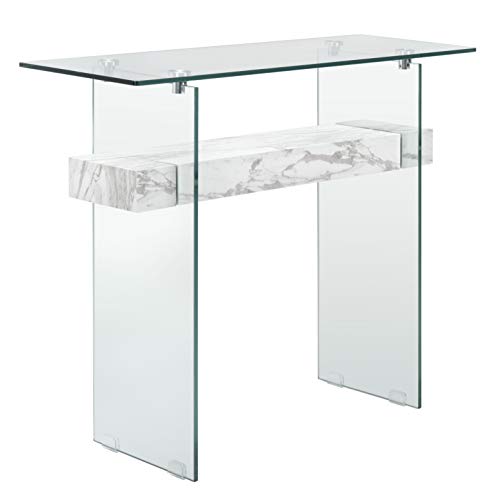 Safavieh Home Kayley White Marble and Glass Console Table Pricepulse