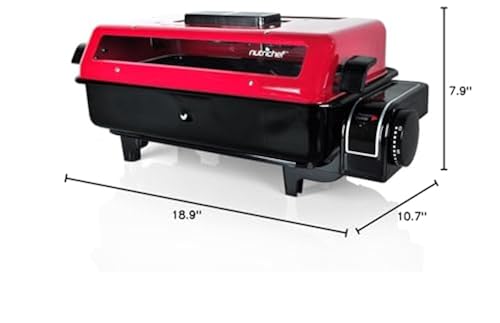 Nutrichef Electric Fish Griller Cast Iron Griddle Electric Stove