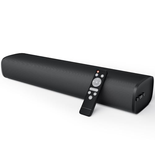 Yinet-EU Soundbar for TV, Bluetooth 5.3 56W Sound Bars ，17 Inch Small TV Speaker with 3 EQ-Modes, ARC/Opt/AUX Connect，Home Theatre Soundbars for PC/Gaming/Projectors