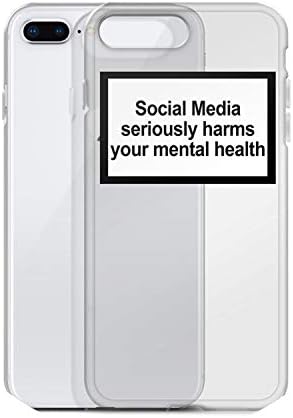 Social Media Seriously Harms Your Mental Health Soft Silicone Clear Cover Phone case for iPhone XR XS Max 6 7 8 Plus 5 5s 6s se,4961,for iPhone X