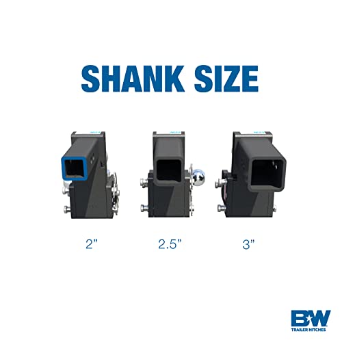 B&W Trailer Hitches Tow & Stow Adjustable Trailer Hitch Ball Mount