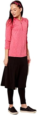 Modesty Athleisure Snoga Twirly Skirt w/Attached Full Length Leggings - Black, Large