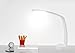 Dimmable LED Desk Lamp，Eye-caring Table Lamp with USB Charging Port, Office Lamp,Foldable Reading Lamps (5W,Touch Control Panel,White)