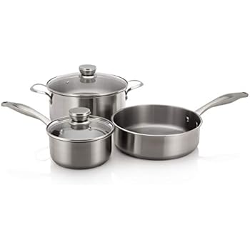 Frigidaire 5304513525 Induction Ready Stainless Steel Cookware Set w/Lids, 5 Piece