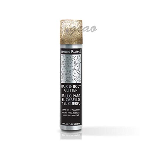 Jerome Russell Hair and Body Glitter Spray, Gold, 2.2 Fluid Ounce
