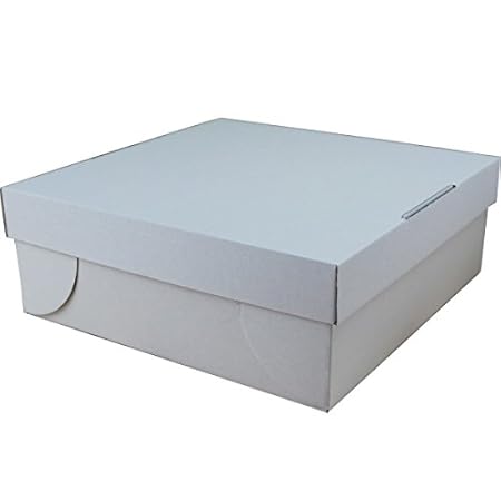 10 Tortenkartons mit Deckel 32x32x12 cm Kuchenschachtel 2teilig ? weiß unbedruckt ? Kuchenkartons