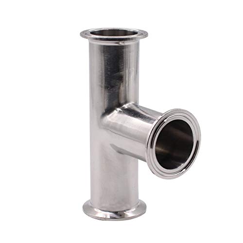 Beduan 1.5" Tri Clamp Tee 3 Way Stainless Steel 304 Sanitary Fitting (38mm Pipe OD)