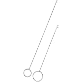 QOOWFEANIG 2Pack Sewing Loop Turner Hook, Loop Turner Hook with Latch, Stainless Steel Loop Turner for DIY Knitting Accessori