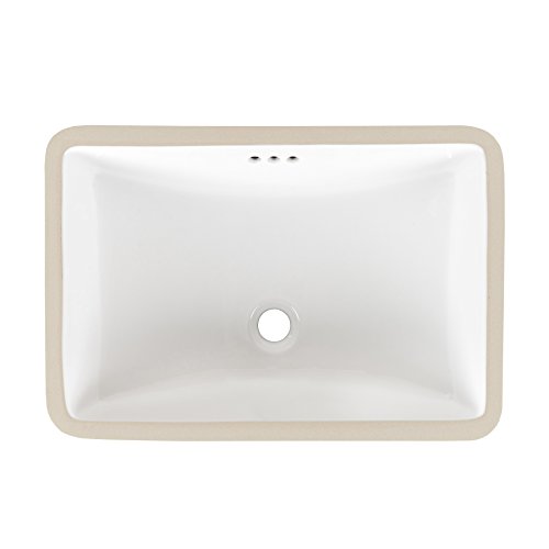 MAYKKE Bristol Ceramic Undermount Bathroom Vanity Sink in White YSA1092001