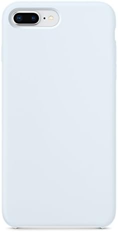 iPhone 8 Plus Case, iPhone 7 Plus Case,LINDIANSHUMA Liquid Silicone Gel Rubber Case with Soft Microfiber Cloth Lining Cushion for Apple iPhone 8 Plus 2017/iPhone 7 Plus 2016,Sky Blue