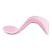 Kizingo Left-Handed Curved Baby Spoons for Baby-Led Weaning (1-Pack, Light Pink)