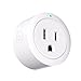 Smart Plug Wifi Outlet Compatible With Alexa,Echo and Google Home,Foreet Round Mini Smart Socket Plug,Remote Control Timing Function On/Off Switch for Appliances,10A,White