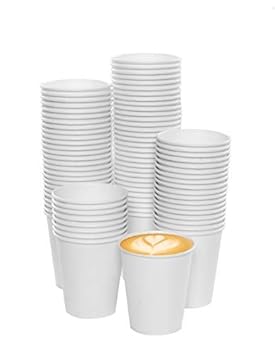 100 X 7oz Einwegbecher Kaffeebecher 190 ml Coffee-To-Go Papier Tassen Edles Design Pappbecher Papierbecher Für Cappuccino Lat