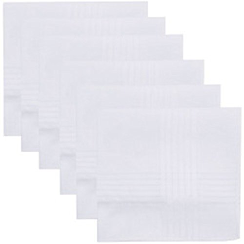 Dockers Solid 6-Piece Handkerchiefs Boxed Set White Handkerchief