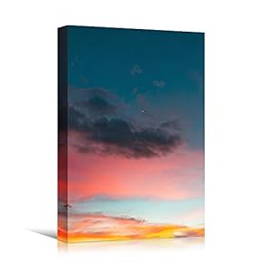 signwin Canvas Wall Art Night Gradient Sunset Coastal...