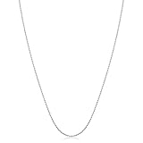 Kooljewelry Sterling Silver Polished Ball Chain Necklace (1 mm, 1.2 mm, 1.5 mm or 1.8 mm)
