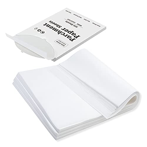 Cuffie in-Ea"katbite In-Ear Earbuds 500 Stück Pergamentpapier, 40,6 x 61 cm Backpapier, langlebiges und antihaftbeschichtetes Pergamentpapier, vorgesc