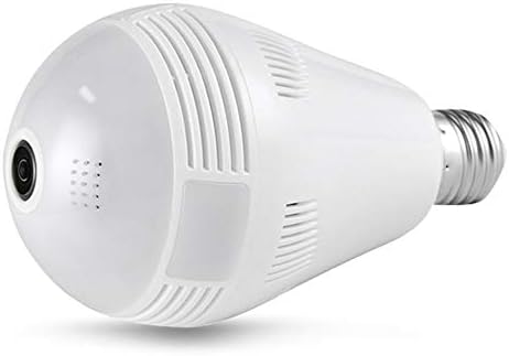 WiFi Light Bulb Camera Night Vision VR Panoramic Wireless Outdoor Security Camera Bulb 360 Degree Fisheye Lens Wireless Remote Home Surveillance System Baby Pet Monitor iOS Android