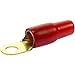 1/0 AWG Gauge Gold Wire Crimp Cable Ring Terminal Red Black Boots 5/16