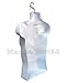 The Competitive Store Torso Male with Metal Base Body Mannequin, White