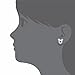 Rhodium Plated Screw Back Pink Crystal Mouse Baby Girls Kids Earrings