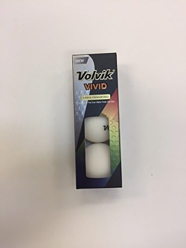 Volvik Vivid Golf Balls Sleeve of 3, White