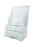Marketing Holders Three Tiered Acrylic Literature Holder Clear