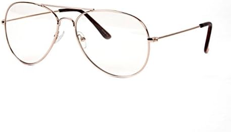 Gravity Shades Clear Lens Gold Aviator Sunglasses