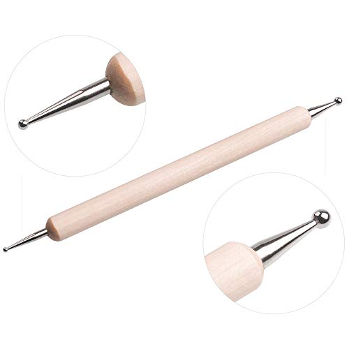 JSDOIN Set 20 Pcs Nail Art Brushes Design Set Dotting Painting Drawing Polish Brush Pen Tools (15Pcs) (Nail Art 10Pcs)