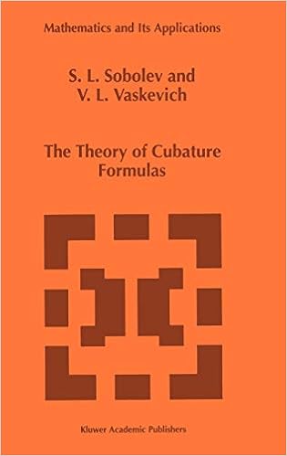 The Theory Of Cubature Formulas Mathematics And Its Applications 415 Sobolev S L Vaskevich Vladimir L 9780792346319 Amazon Com Books