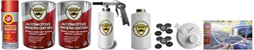 Fluid Film & Woolwax 2 Gallon Undercoating Kit Bundle. Straw (Clear) Color. Standard Spray Gun.