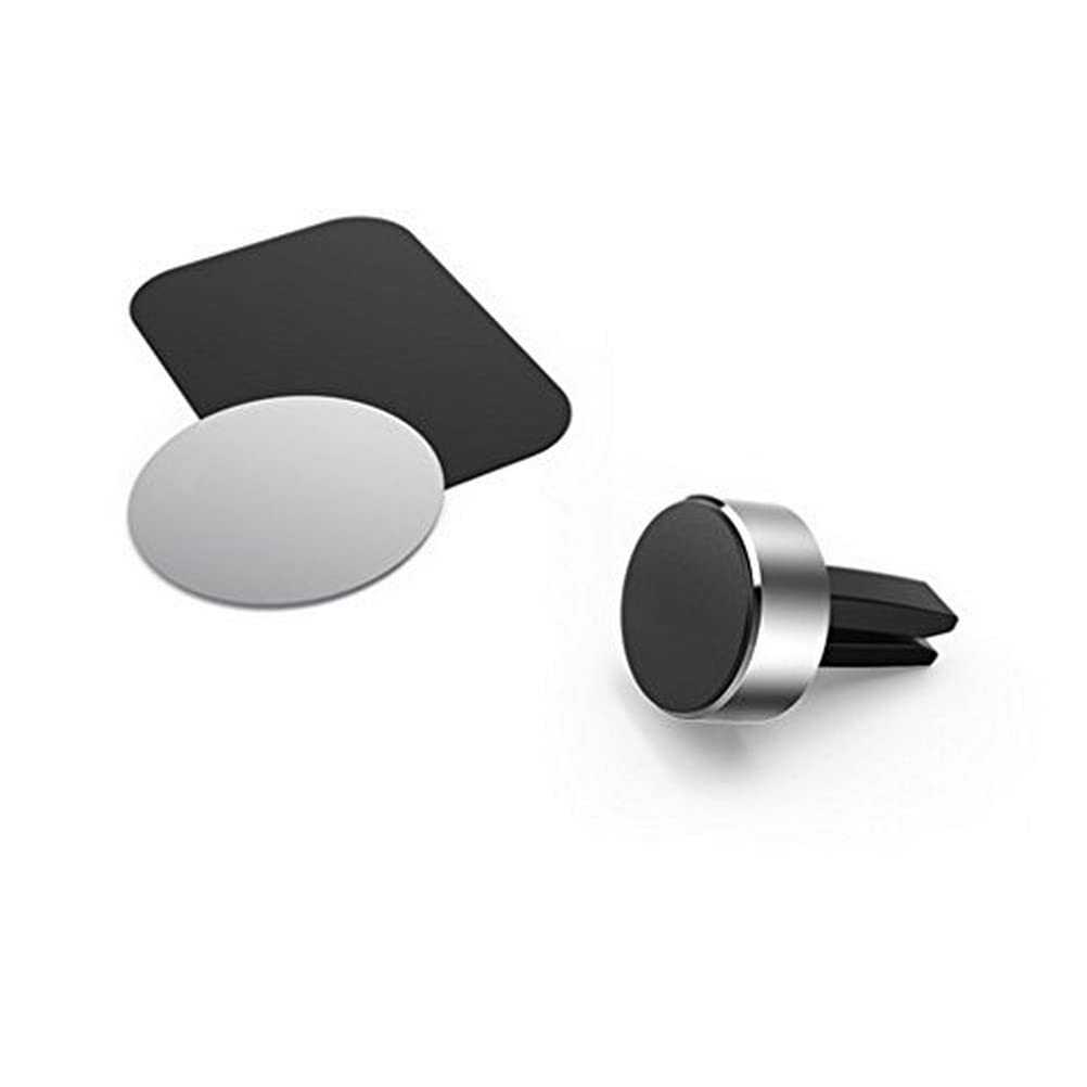 Hama Universal Car Holder Magnet Aluminium (for all Smartphones and Tablets, Air Vent Slot, Weight 52g) Black/Grey