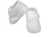 Boy's Cotton Shoe with Button Closure (Size 3/White)