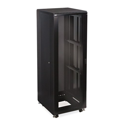 37U LINIER Server Cabinet - Glass/Glass Doors - 24" Depth