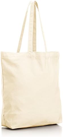 ALOD Reusable Reinforced Handle Grocery Tote Bags/women bags/School Teens Cotton Travel &amp; To-Go food Containers Shopping Bags/with Reinforced Handles And Pocket Washable Canvas Men Bag(WT-SM)