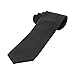 100% Silk Handmade Black Ties For Men Solid Color Neckties Mens Tie Men's Necktie by John William