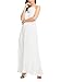 Persun Women's Open Shoulder Cut Out Back Pleated Chiffon Sleeveless Maxi Dress White Small