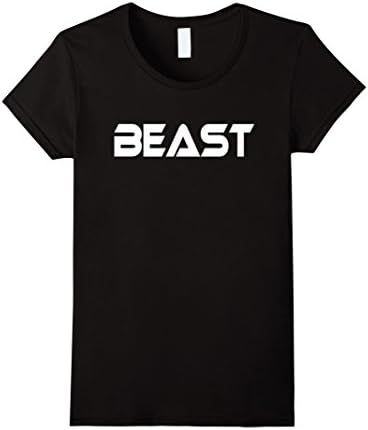 Womens C334 BEAST Gym T Shirt Workout Fitness MMA Motivation XL Black