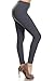 Leggings Depot Premium Quality Cotton Blend Stretch Jeggings with 2 Pockets (Charcoal Gray, One Size (S-L/Size 2-12))