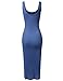 Awesome21 Women's Sleeveless Midi Length Rib Tank Dress