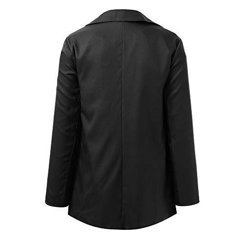 Sttech1 Women Ladies Solid Color Long Sleeve Cardigan Office Work Medium Suit Jacket - Thumbnail 3