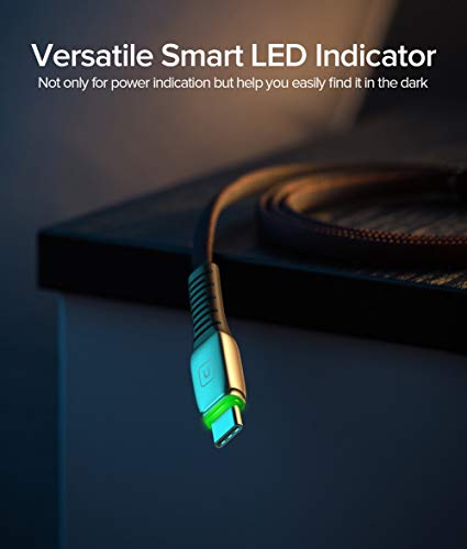 INIU USB C Cable, 【3 Pack】3.1A QC Fast Charging USB Type C Cable, Braided (1.6+3.3+6.6ft) USB-C Phone Charger Cables for Samsung Galaxy S20 S10 S9 S8 Plus Note 10 LG Google Pixel OnePlus Huawei etc