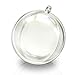 KEIVA Transparent Clear Plastic Acrylic Fill-Able Snap-On Ball Holiday Style Ornament for Event Decorations, Hanging Arts & Crafts Accessories, Party Favor Holders,Set of 10 (Ball Shape 40mm)