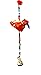 Door Hanging Decorative Cotton Birds in Vibrant Color Stringed with Beads and Bell 5-Bird Bell Tota Traditional Indian Hanging Decoration 2 Layer